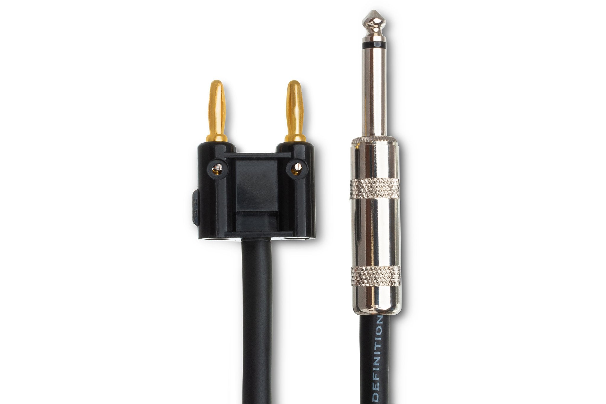 Speaker Cable, Hosa 1/4 in TS to Dual Banana - Connector