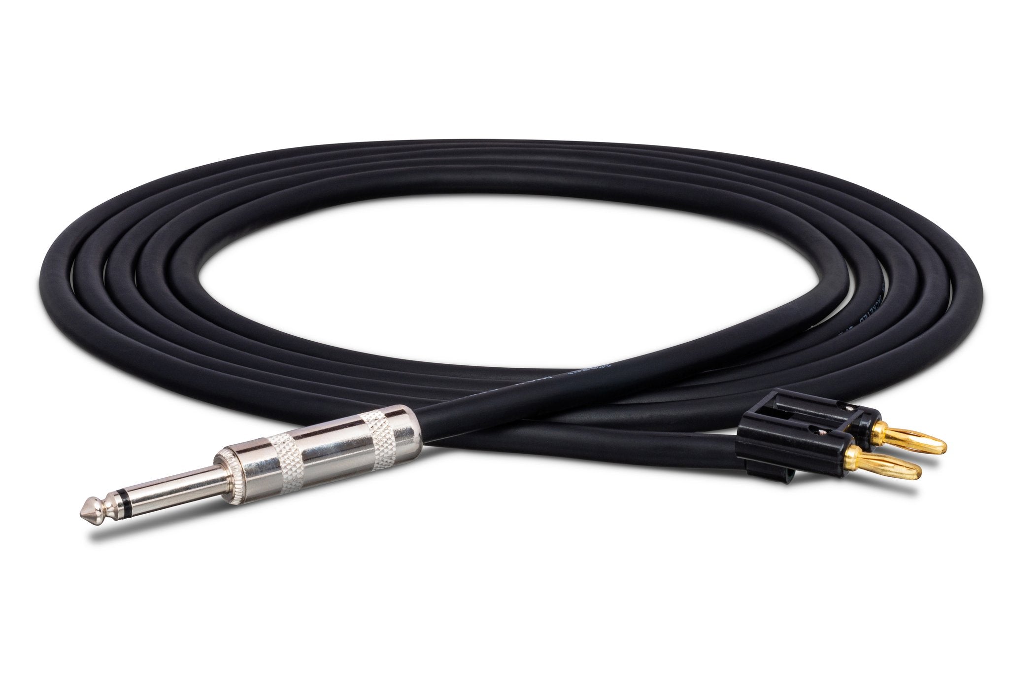 Speaker Cable, Hosa 1/4 in TS to Dual Banana - Full