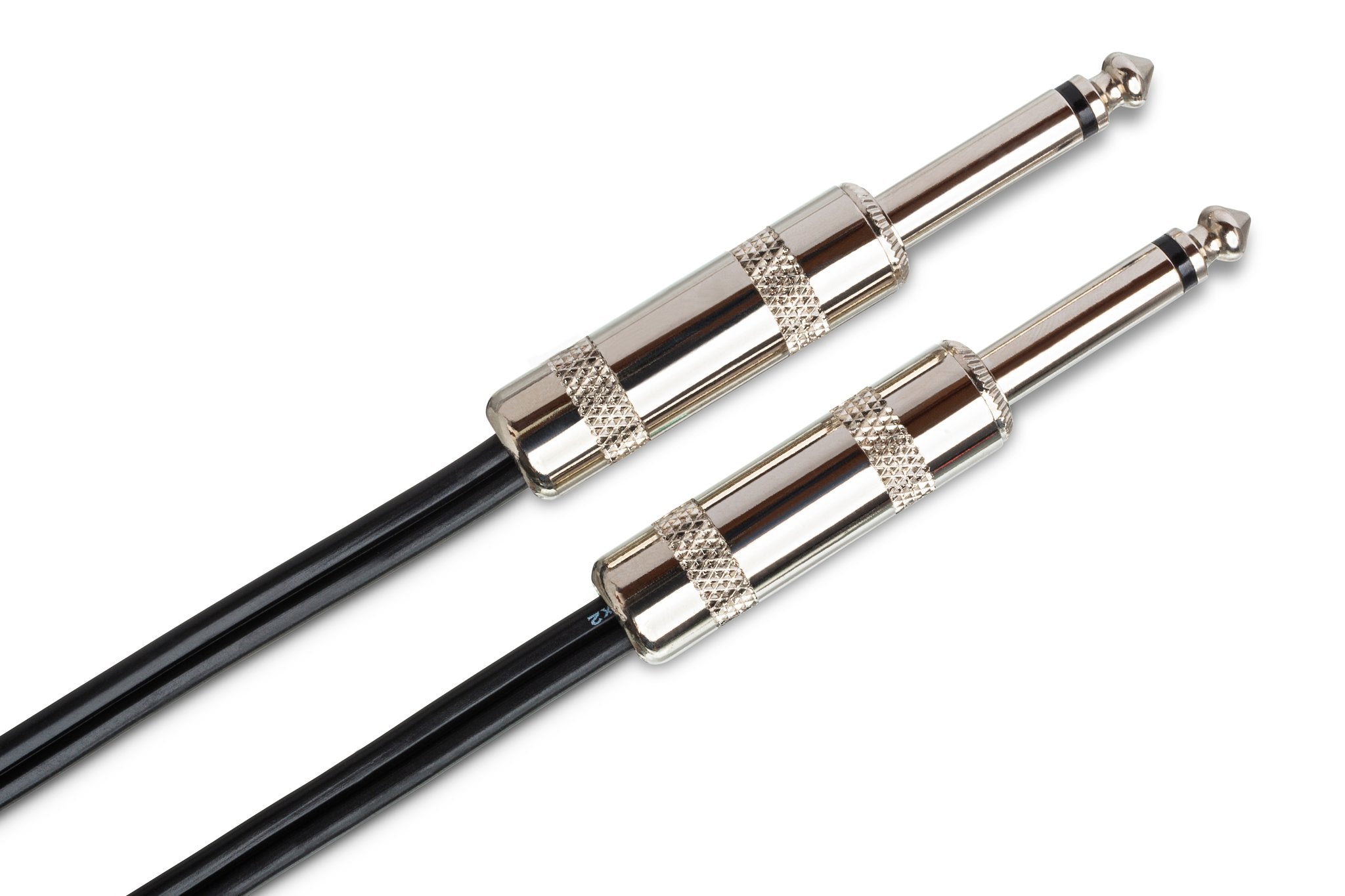 Speaker Cable, Hosa 1/4 in TS to Same, Black Zip - Angle