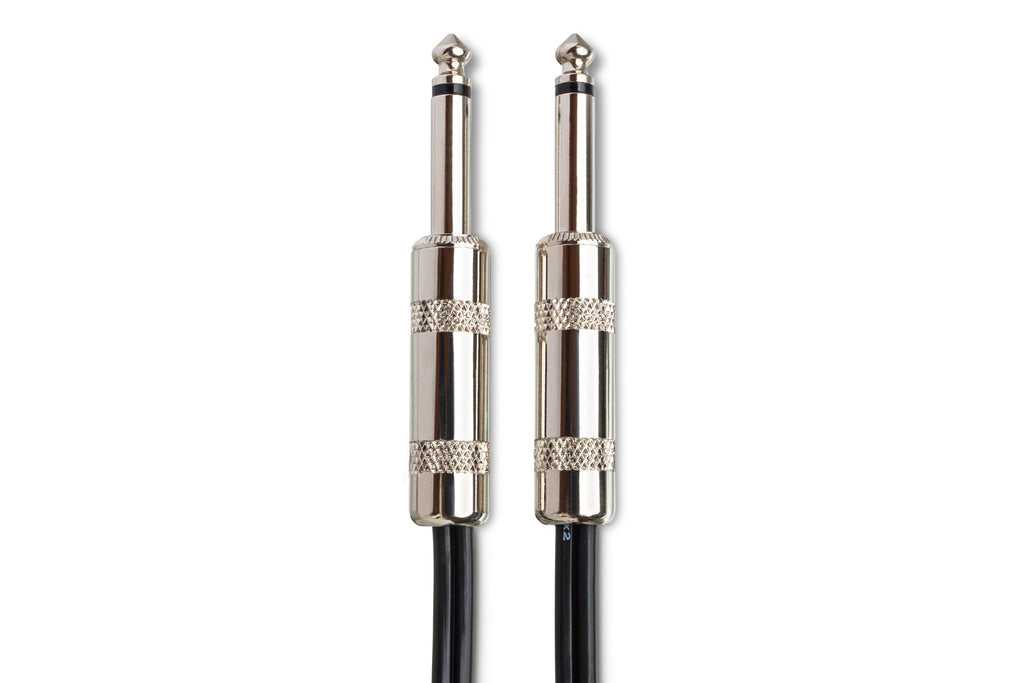 Speaker Cable, Hosa 1/4 in TS to Same, Black Zip - Connector