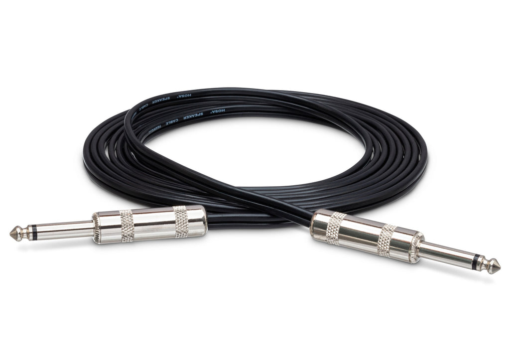 Speaker Cable, Hosa 1/4 in TS to Same, Black Zip - Full