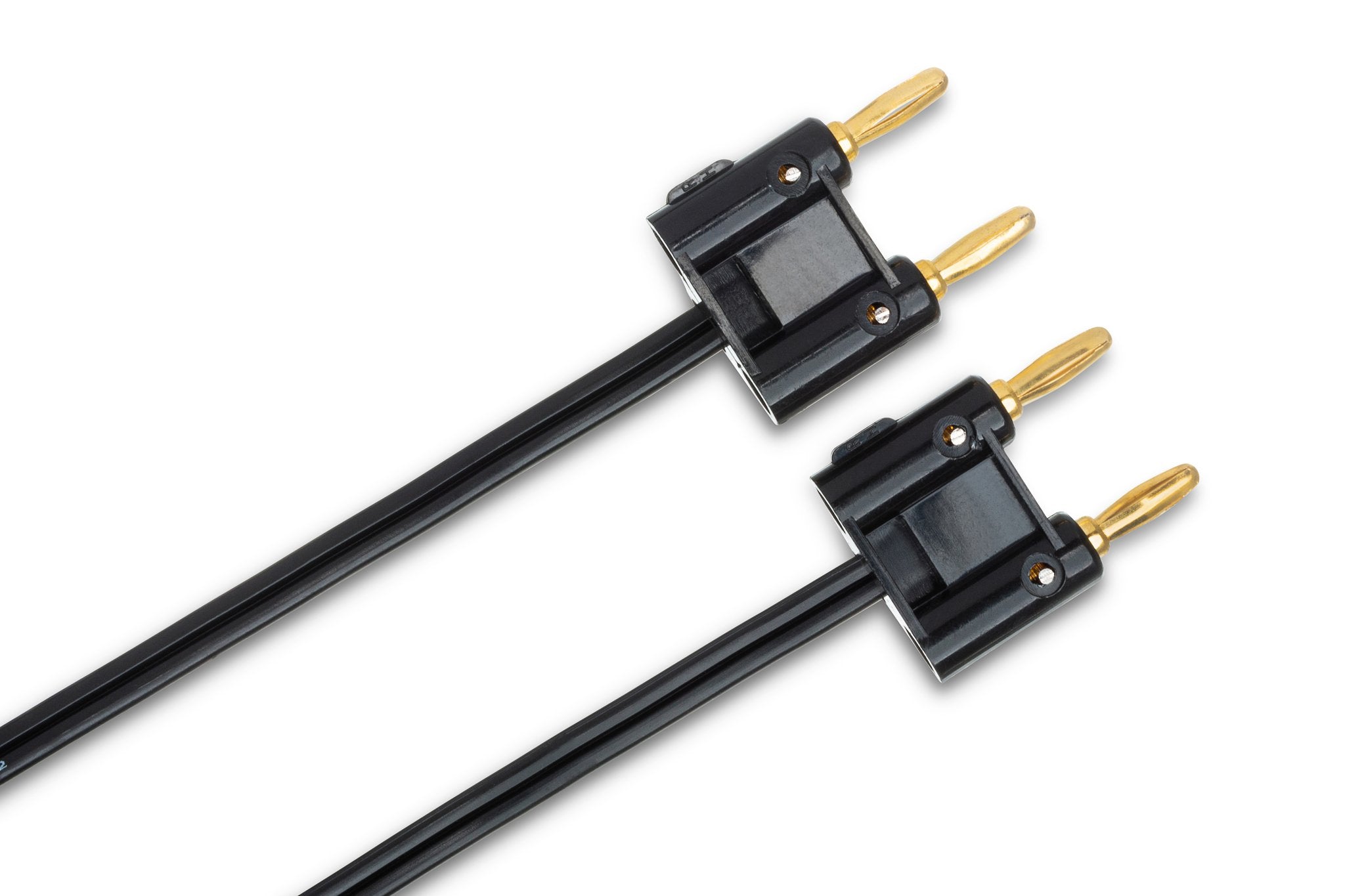 Speaker Cable, Hosa Dual Banana to Same, Black Zip - Angle