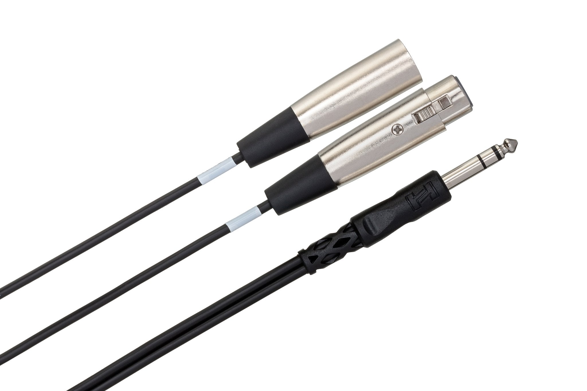 Insert Cable, 1/4 in TRS to XLR3M and XLR3F - Angle