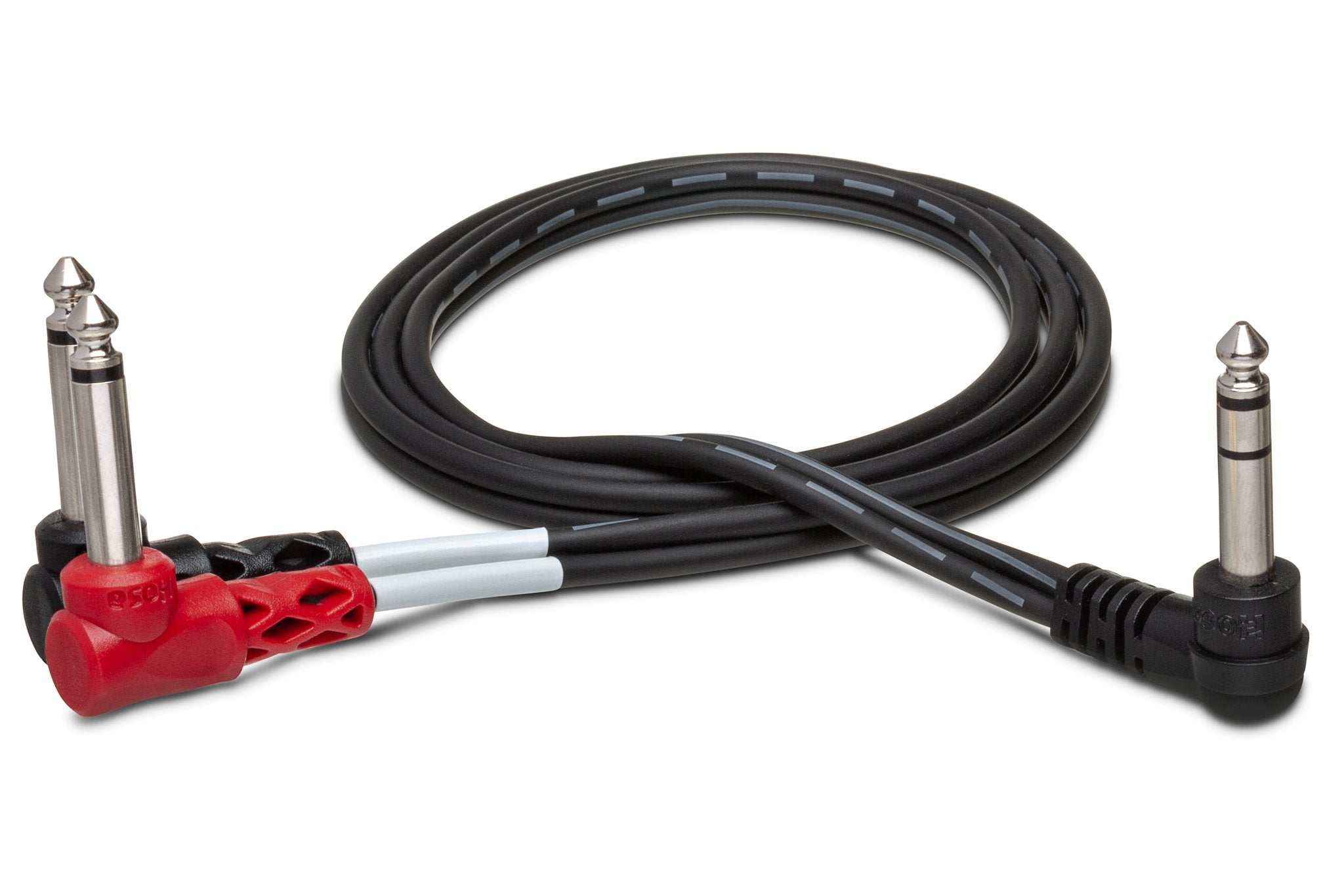 Insert Cable, Right-angle 1/4 in TRS to Dual Right-angle 1/4 in TS, 1 m - Full