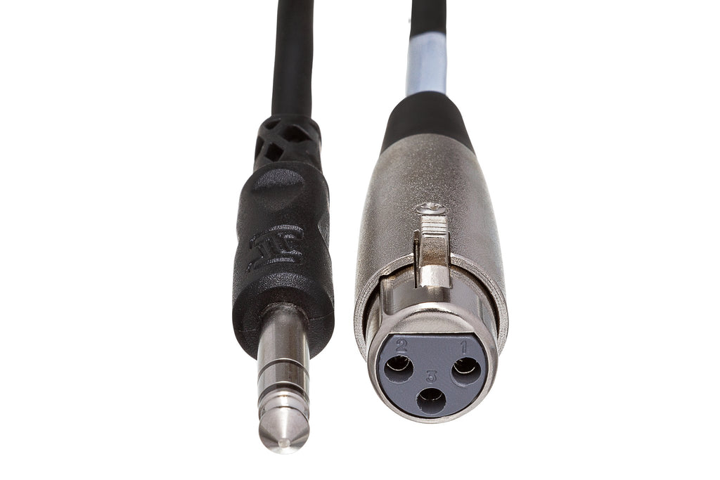 Balanced Interconnect, XLR3F to 1/4 in TRS - Front
