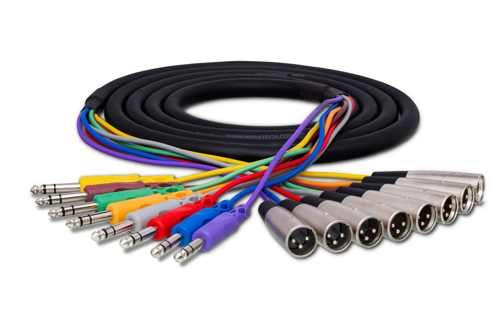 Balanced Snake, 1/4 in TRS to XLR3M - Full