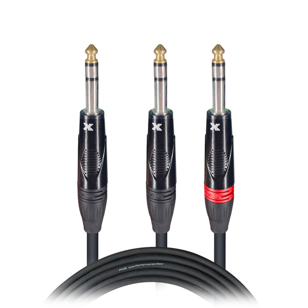 10 Ft. 1/4" TRS-M to Dual 1/4" TRS-M High Performance Audio Cable