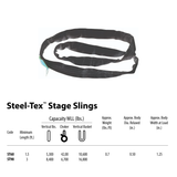 9ft SpanSet slings truss rigging SteelTex™ Round Stage with aircraft steel cable inside - Made in USA