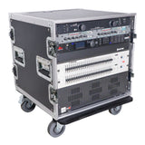 10U Rack Space ATA Style Flight Case 19 Inch Depth with 4" Casters