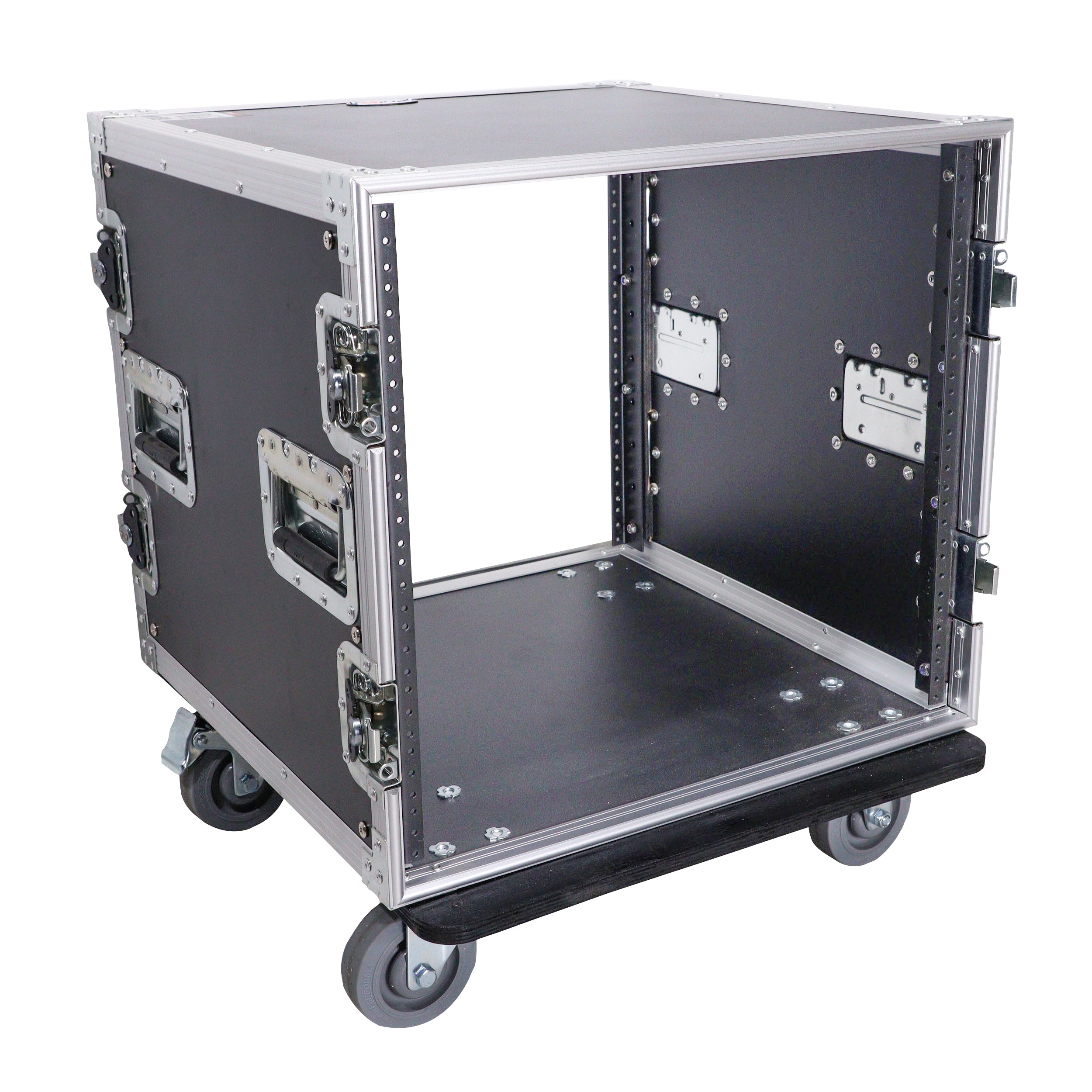 10U Rack Space ATA Style Flight Case 19 Inch Depth with 4" Casters