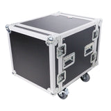 10U Rack Space ATA Style Flight Case 19 Inch Depth with 4" Casters