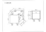 10U Space Rack Mount Flight Case 24 Inch Depth W-Casters