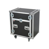 13U Top Mixer Audio Console DJ 12U Front Rack Combo Flight Case W Laptop Shelf and Casters