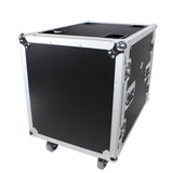 12U Space Amp Rack Mount ATA Flight Case 24 Inch Depth W-Casters