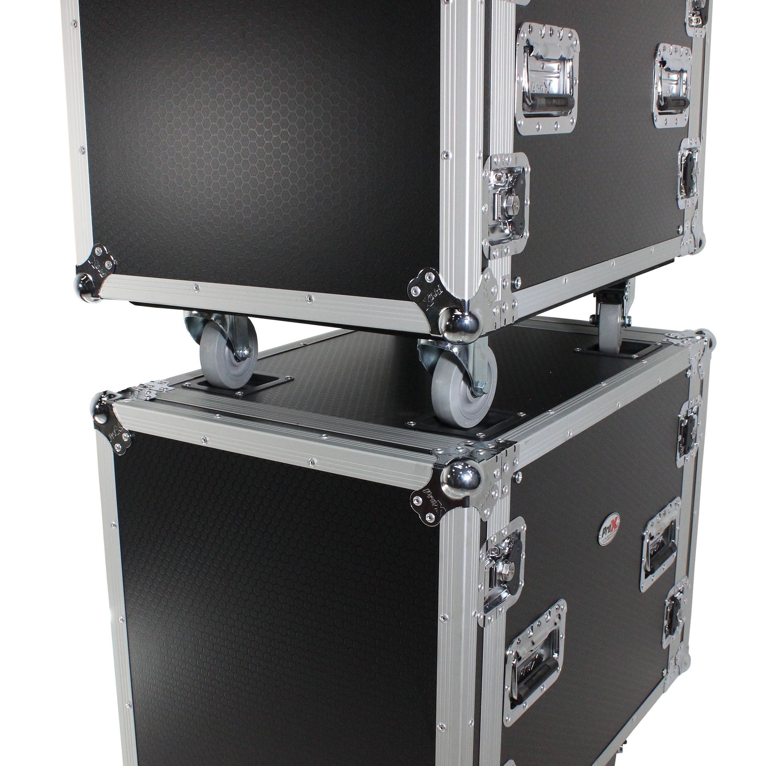 12U Space Amp Rack Mount ATA Flight Case 24 Inch Depth W-Casters