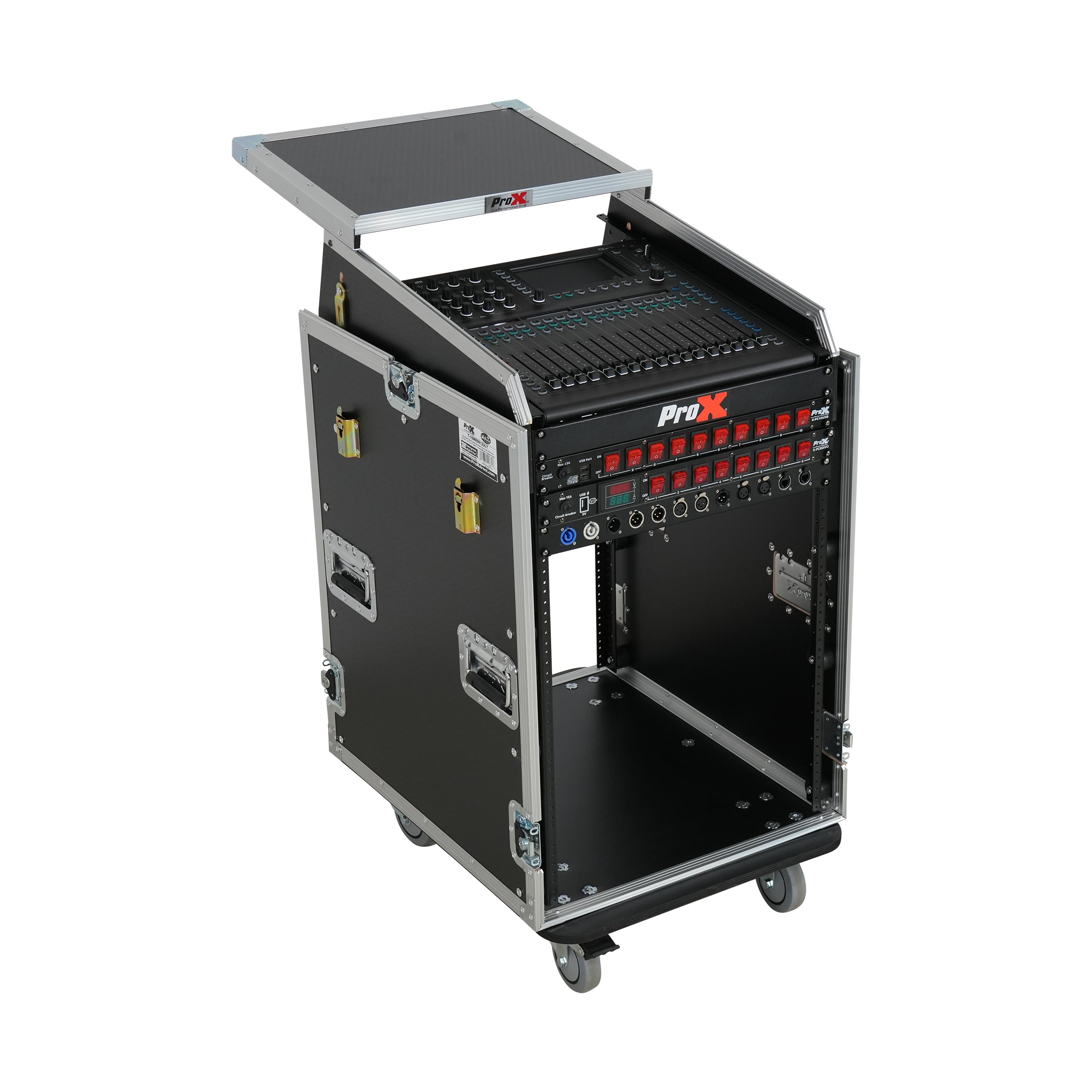 Universal 19 Rack-mount Mixer with 13U Top and 16U Front with 2 Side Work Tables