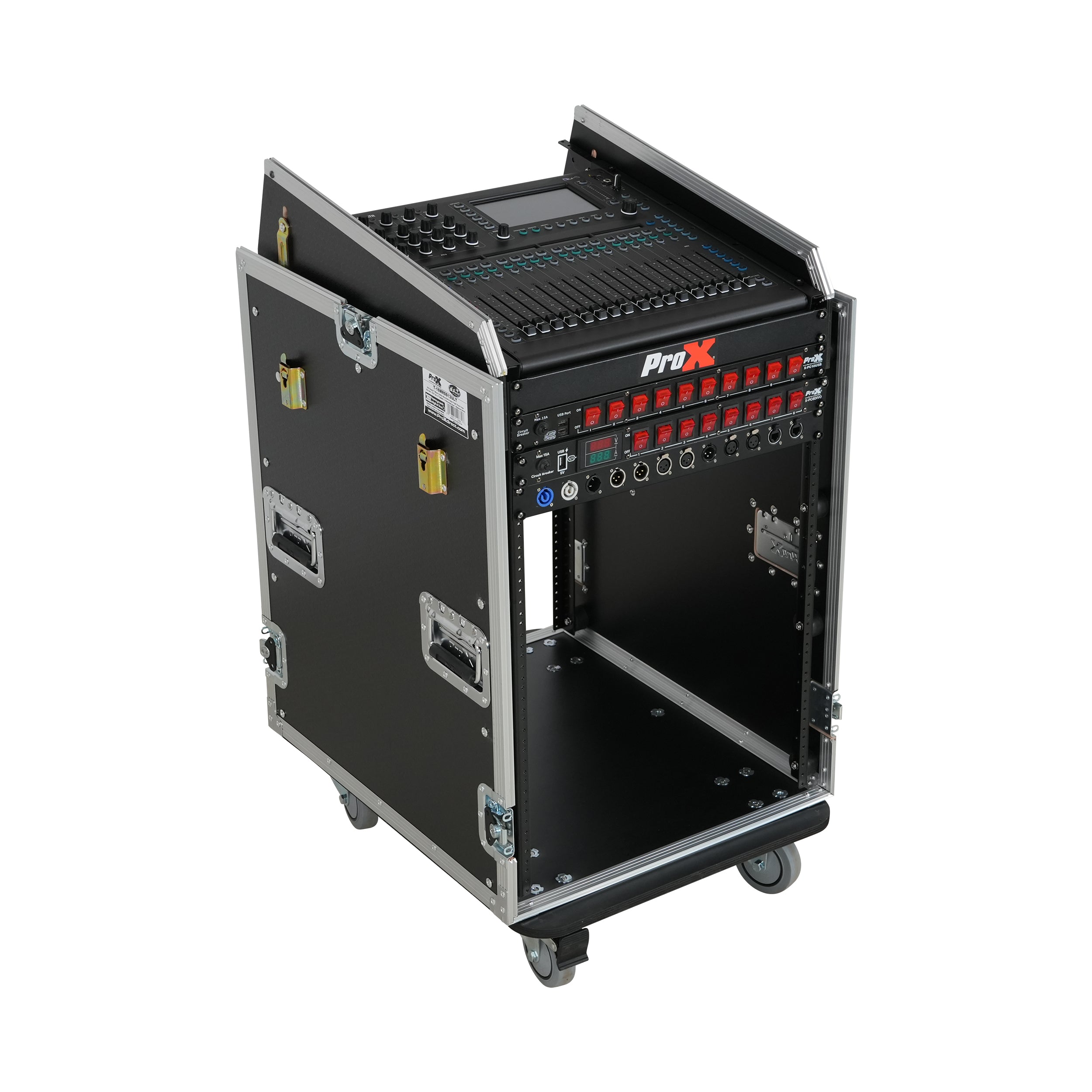 Universal 19 Rack-mount Mixer with 13U Top and 16U Front with 2 Side Work Tables