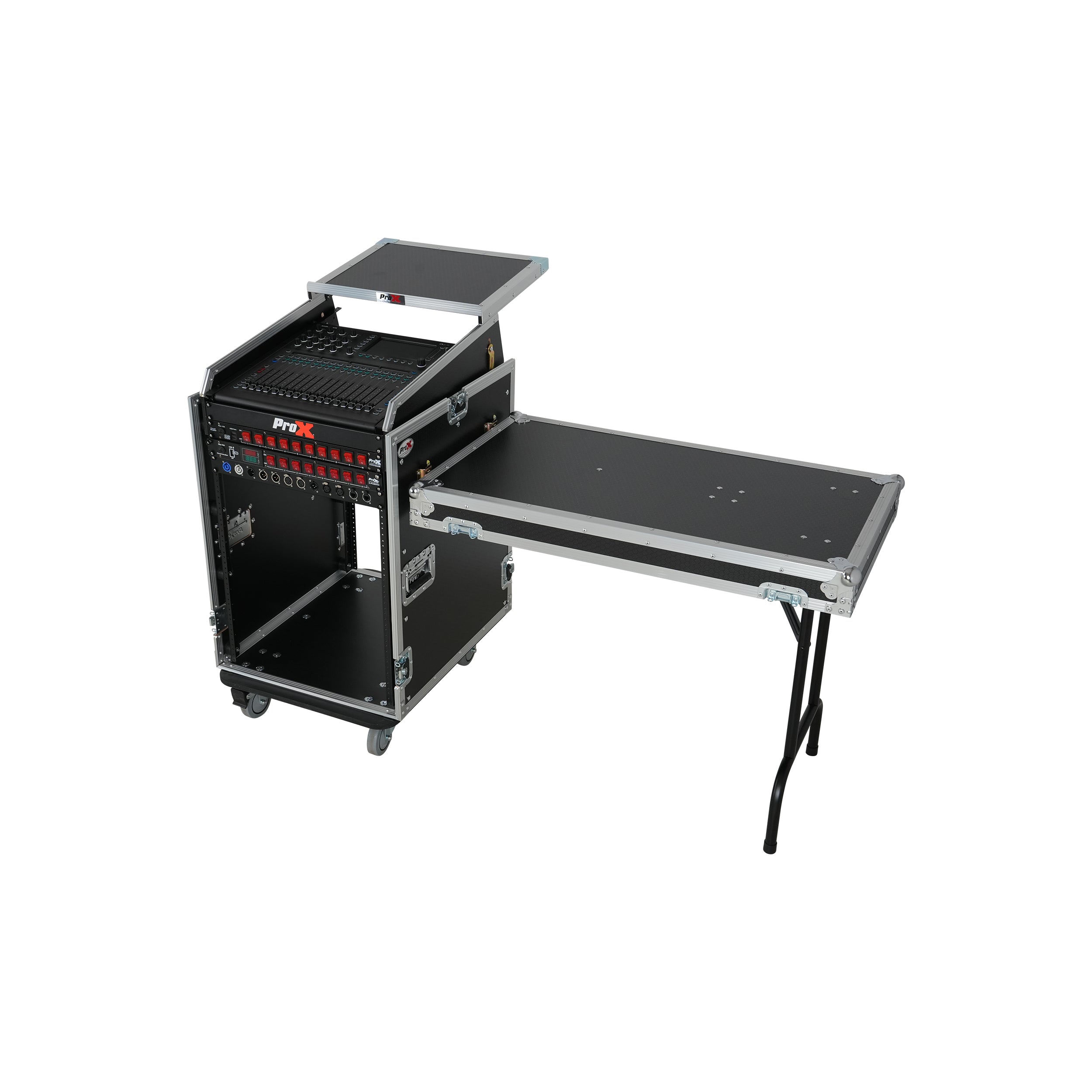Universal 19 Rack-mount Mixer with 13U Top and 16U Front with 2 Side Work Tables