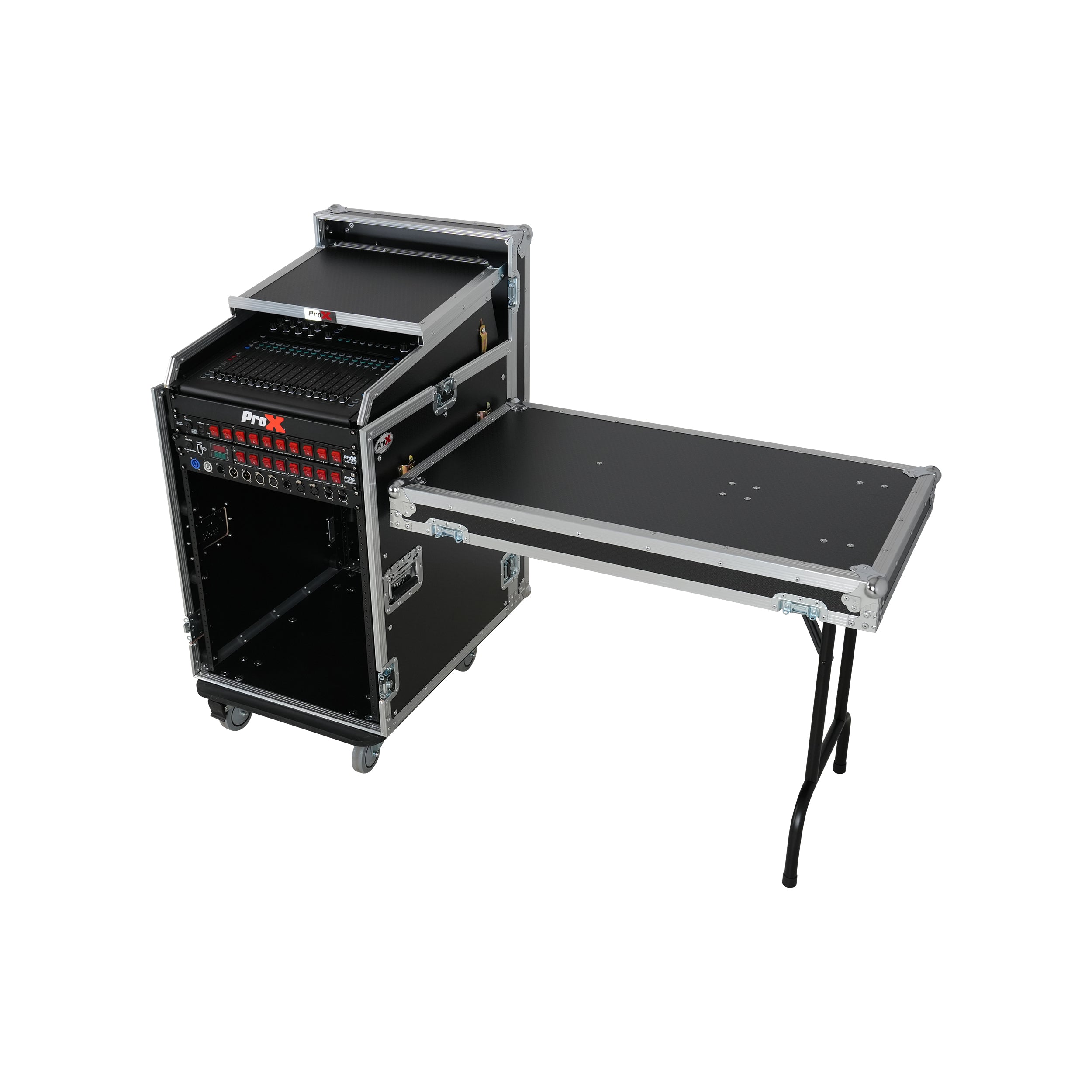 Universal 19 Rack-mount Mixer with 13U Top and 16U Front with 2 Side Work Tables