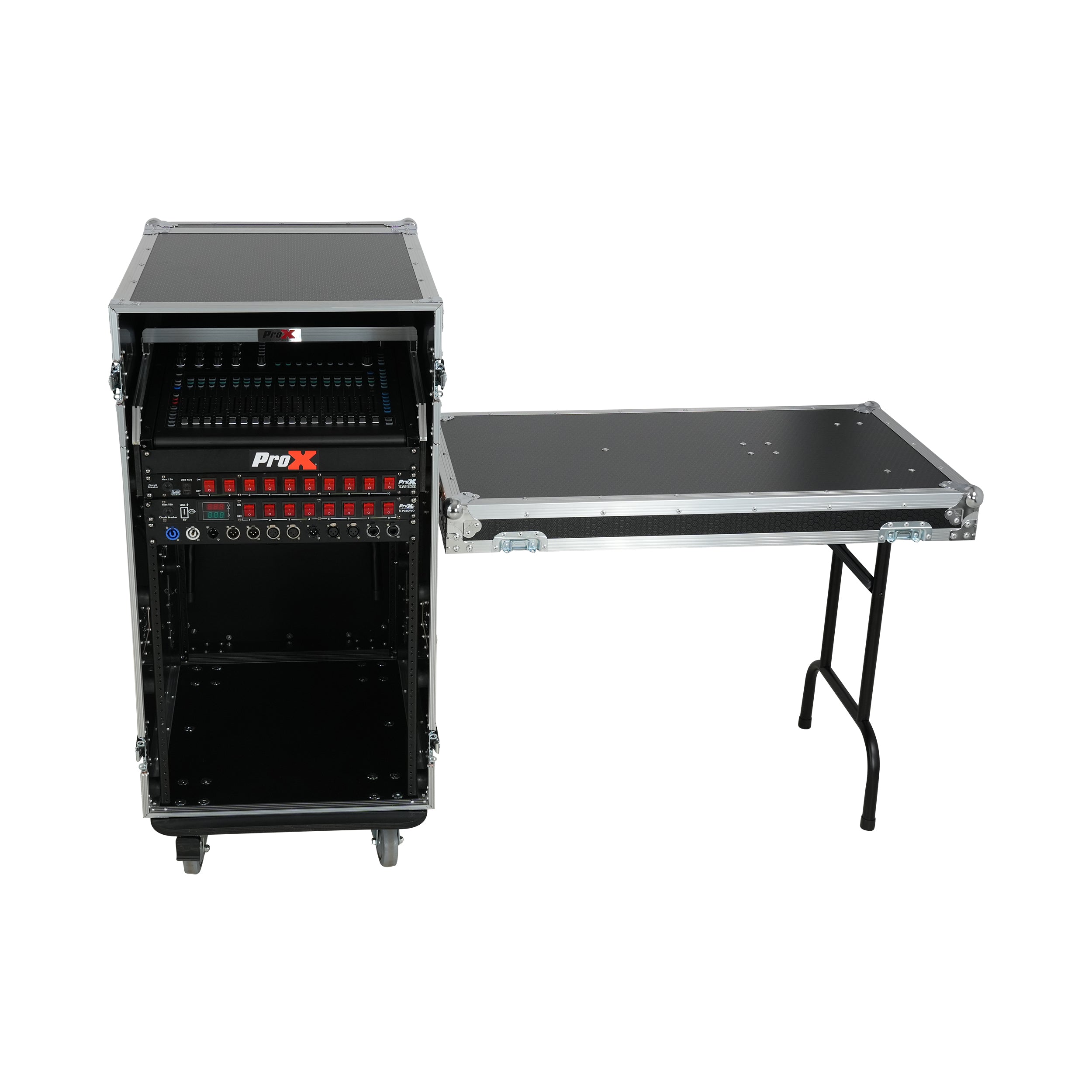 Universal 19 Rack-mount Mixer with 13U Top and 16U Front with 2 Side Work Tables