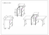 Universal 19 Rack-mount Mixer with 13U Top and 16U Front with 2 Side Work Tables