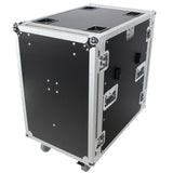 16U Space Amp Rack Mount ATA Flight Case | 24" Depth | Incl. 2x Side Tables and Casters
