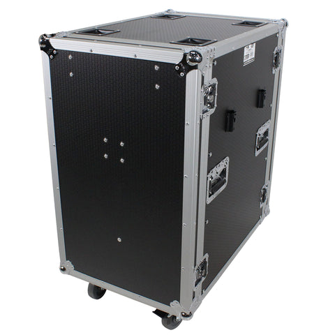 18U Space Amp Rack Mount ATA Flight Case 24 Inch Depth W-Casters