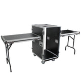 18U Space Amp Rack Mount ATA Flight Case 24 Inch Depth W-Casters