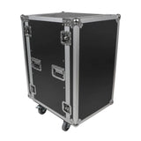 18U Space Amp Rack Mount ATA Flight Case 19 Inch Depth W-Casters