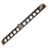 ProX 1U Rack Panel Punched for 12 XLR, Speaker twist connector or Power Connection compatible Connectors