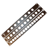 1U Rack Panel Punched for 8 XLR, Speaker twist connector or power Connection Compatible Connectors