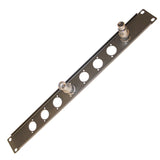 1U Rack Panel Punched for 8 XLR, Speaker twist connector or power Connection Compatible Connectors