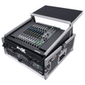4U Vertical Rack Mount Flight Case with 10U Top for Mixer Combo Amp Rack with Laptop Shelf
