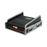 13U Top Mixer and 2U Rack Combo Flight Case with Laptop Shelf and 3 removable doors