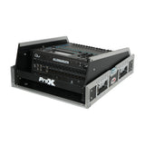 13U Top Mixer and 2U Rack Combo Flight Case with Laptop Shelf and 3 removable doors