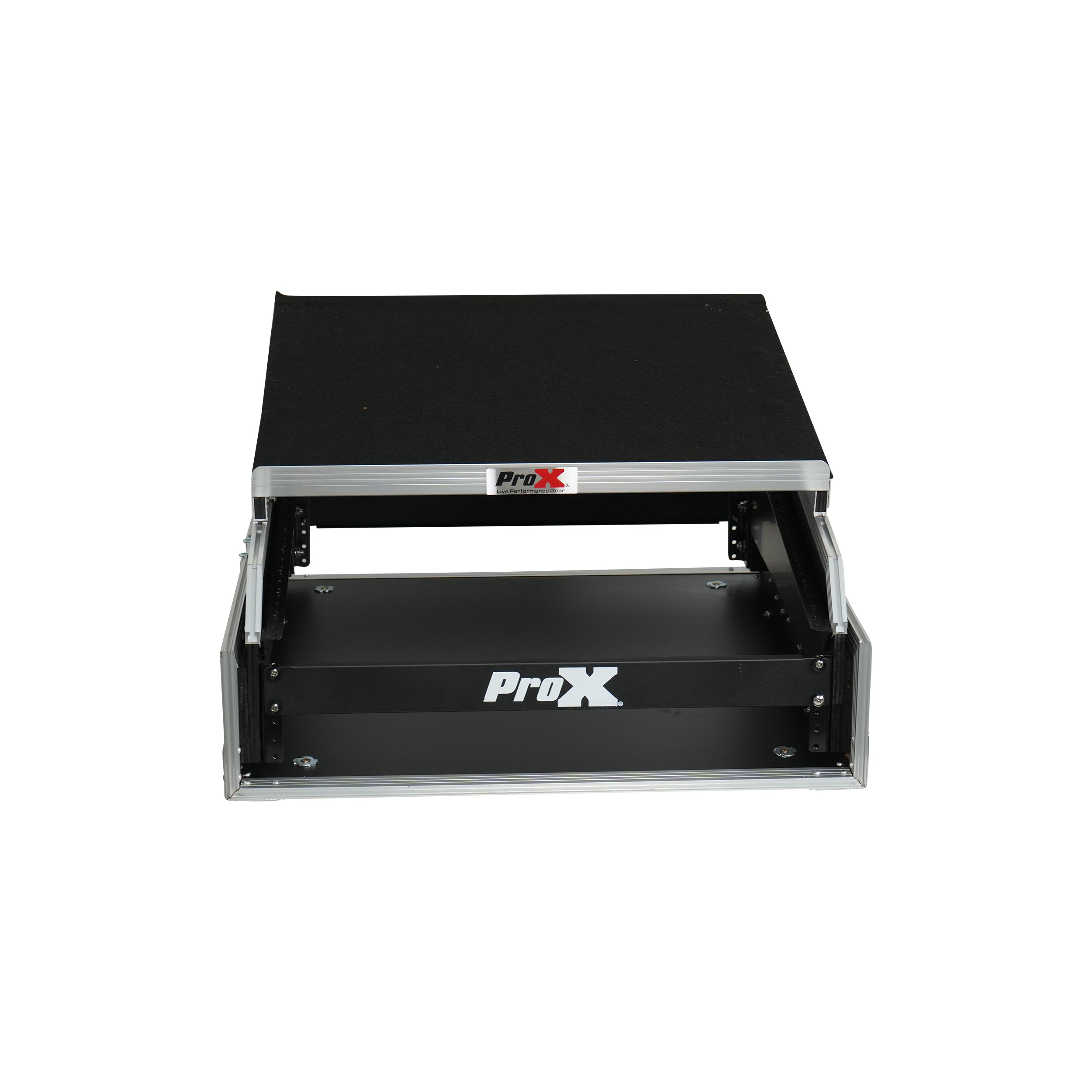 13U Top Mixer and 2U Rack Combo Flight Case with Laptop Shelf and 3 removable doors