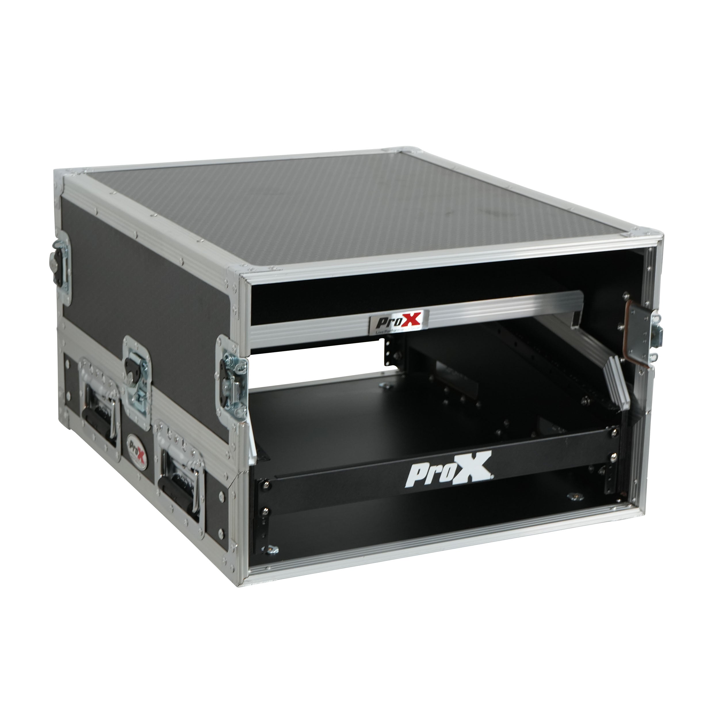 13U Top Mixer and 2U Rack Combo Flight Case with Laptop Shelf and 3 removable doors