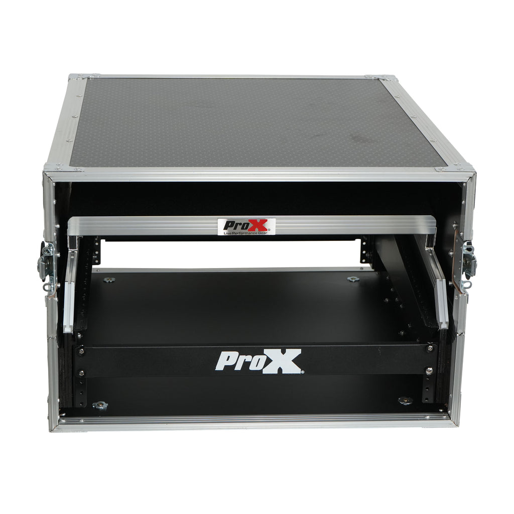 13U Top Mixer and 2U Rack Combo Flight Case with Laptop Shelf and 3 removable doors