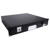 2U Rack Space 18" Depth Rack Mount Drawer for Audio, DJ, and IT Server rack cases.