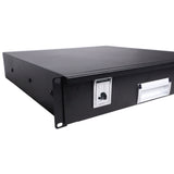 2U Rack Space 18" Depth Rack Mount Drawer for Audio, DJ, and IT Server rack cases.