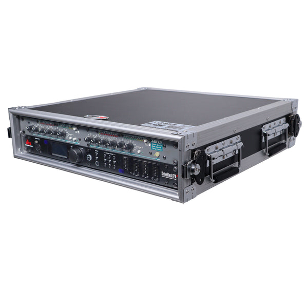 2U 2 Space Rack Mount ATA Flight Case 19 Inch Depth