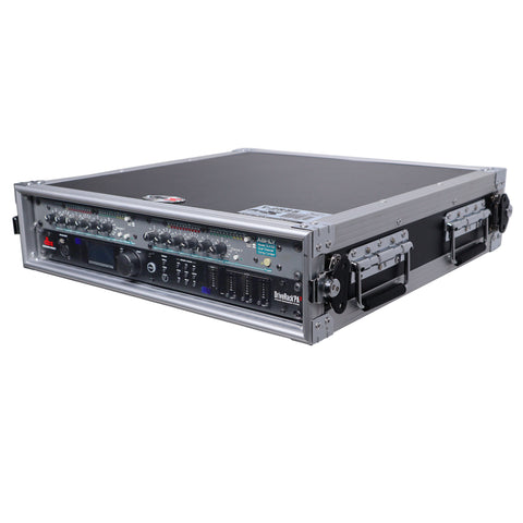 2U 2 Space Rack Mount ATA Flight Case 19 Inch Depth
