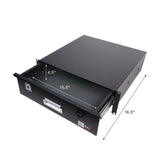 3U Rack Space 18" Depth Rack Mount Drawer for Audio, DJ, and IT Server rack cases.