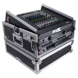 4U Vertical Rack Mount Flight Case with 10U Top for Mixer Combo Amp Rack