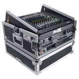 4U Vertical Rack Mount Flight Case with 10U Top for Mixer Combo Amp Rack