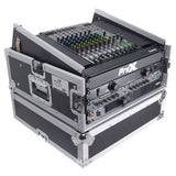 4U Vertical Rack Mount Flight Case with 10U Top for Mixer Combo Amp Rack