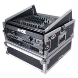 4U Vertical Rack Mount Flight Case with 10U Top for Mixer Combo Amp Rack