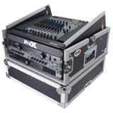 4U Vertical Rack Mount Flight Case with 10U Top for Mixer Combo Amp Rack