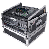 4U Vertical Rack Mount Flight Case with 10U Top for Mixer Combo Amp Rack