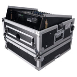 4U Vertical Rack Mount Flight Case with 10U Top for Mixer Combo Amp Rack
